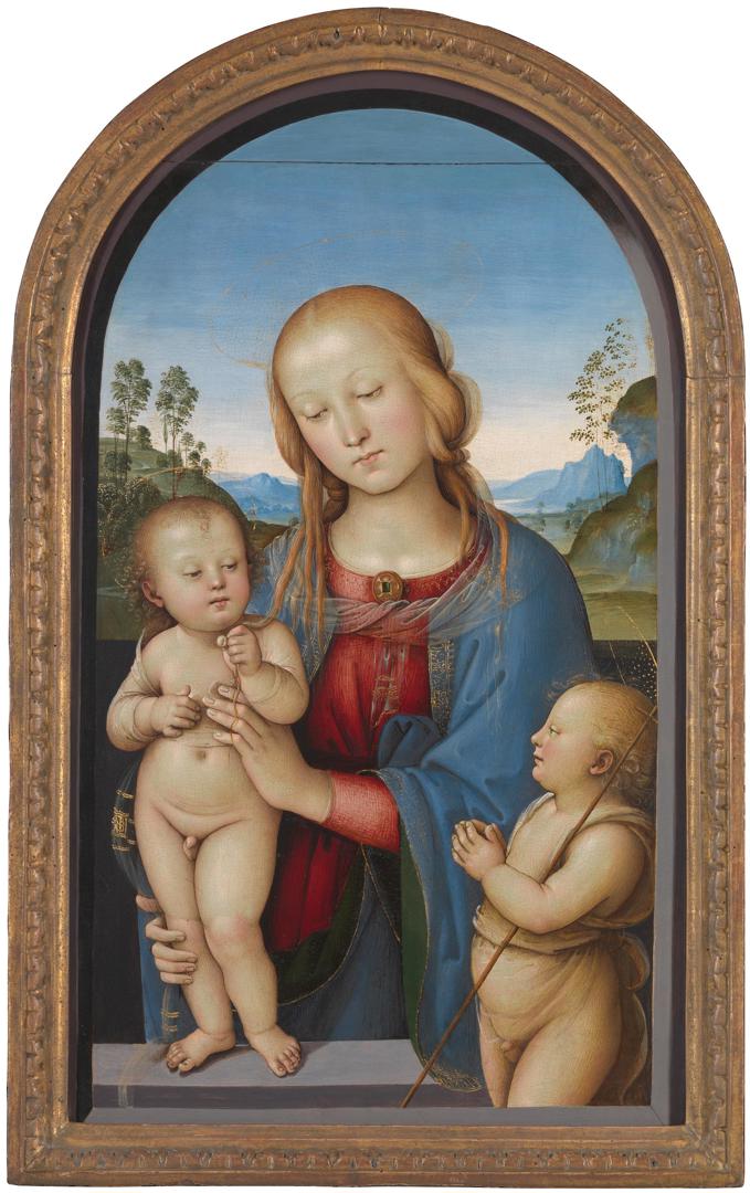 The Virgin and Child with Saint John by Associate of Pietro Perugino
