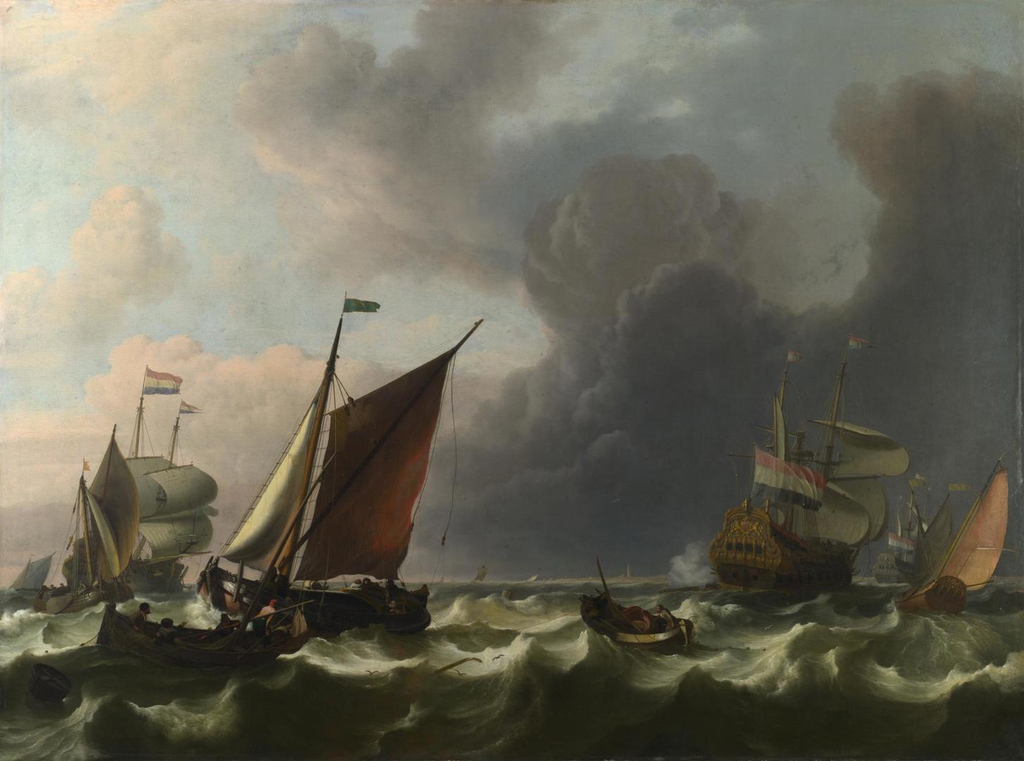 Dutch Men-of-war off Enkhuizen by Ludolf Bakhuizen