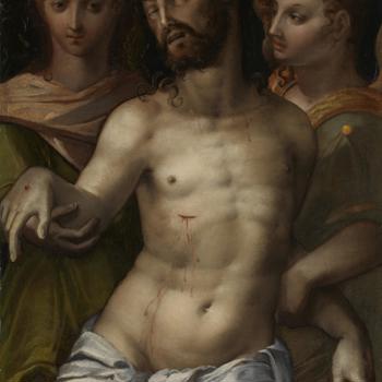 The Dead Christ supported by Angels