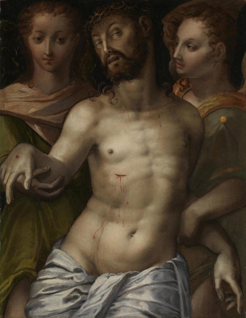 The Dead Christ supported by Angels by Italian
