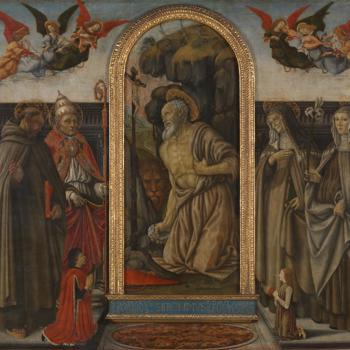 Saint Jerome in Penitence with Saints and Donors