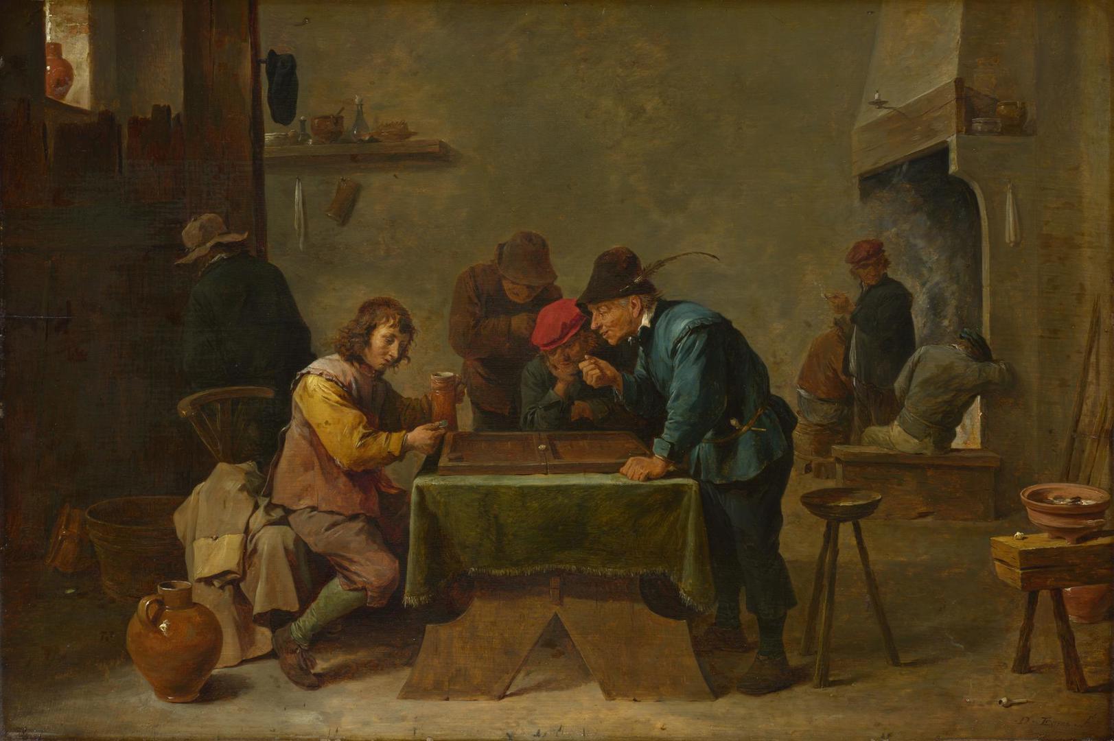 Backgammon Players by Probably by David Teniers the Younger
