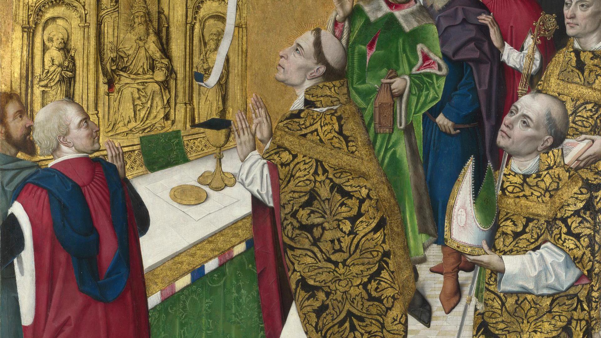 The Mass of Saint Hubert: Right Hand Shutter by Workshop of the Master of the Life of the Virgin