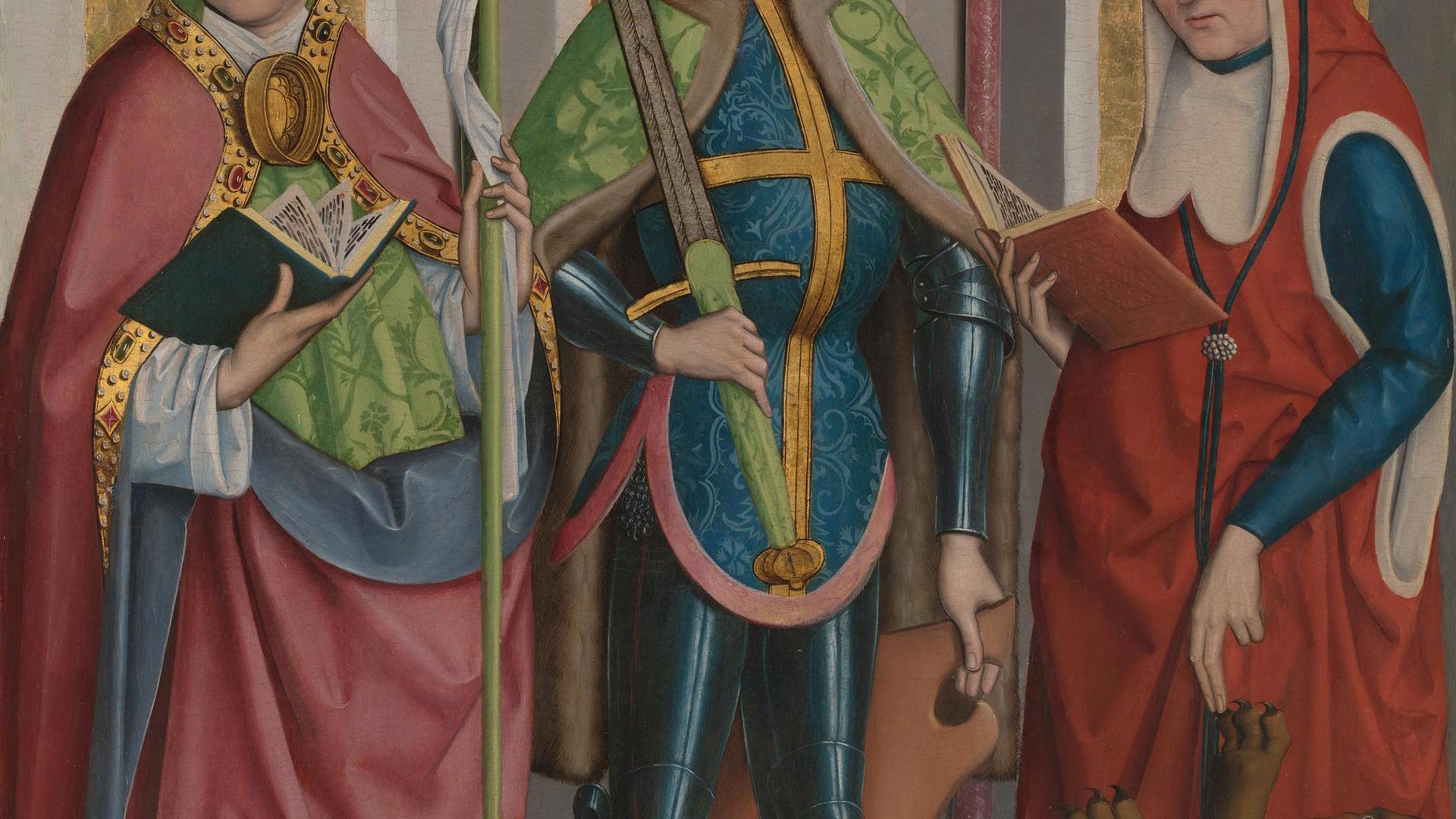 Saints Ambrose, Exuperius and Jerome by Circle of the Master of Liesborn