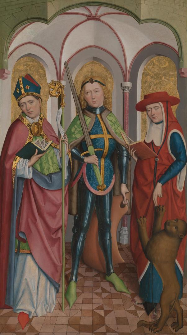Saints Ambrose, Exuperius and Jerome by Circle of the Master of Liesborn