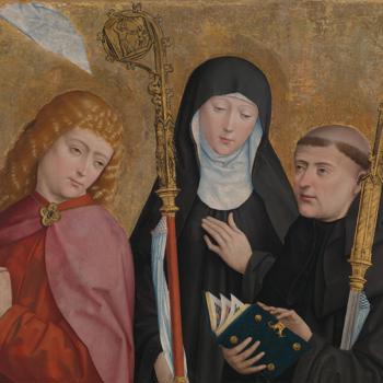 Saints John the Evangelist, Scholastica and Benedict
