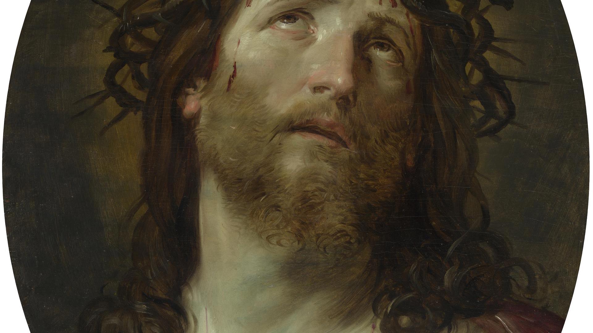 Head of Christ Crowned with Thorns by After Guido Reni