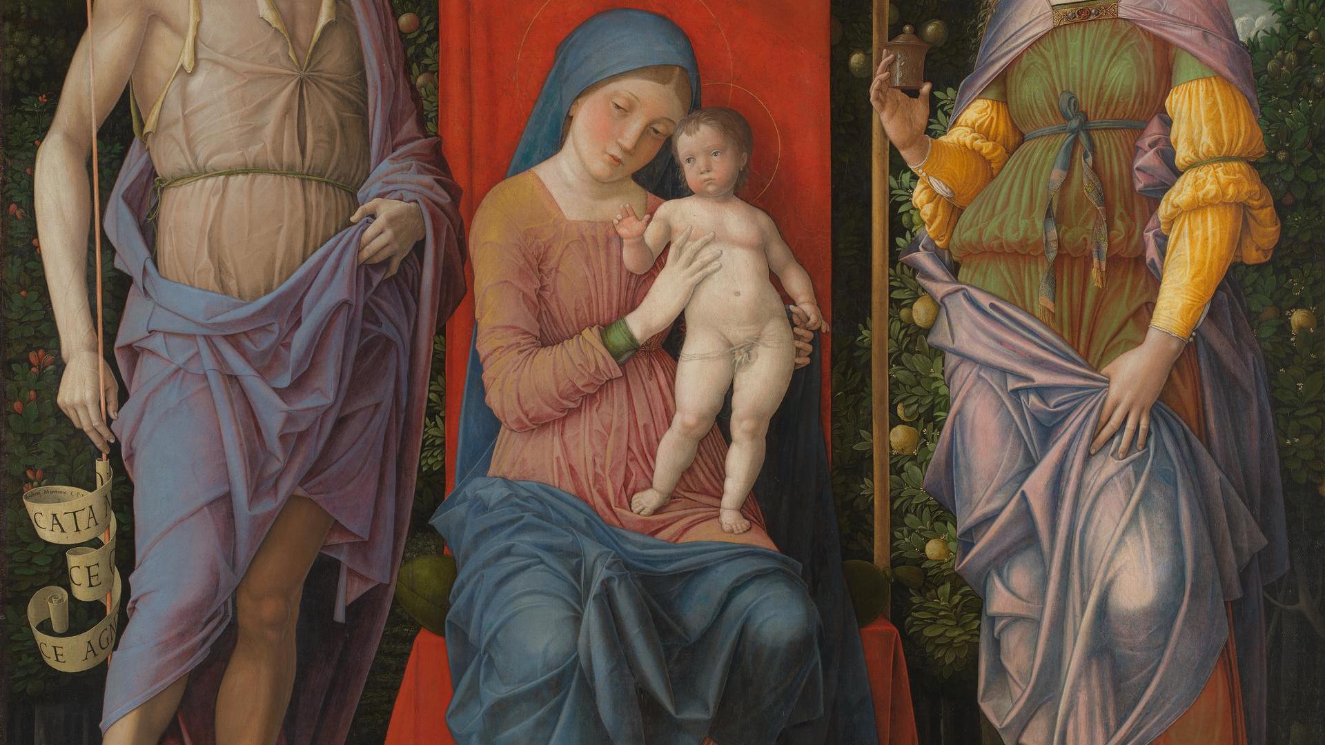 The Virgin and Child with Saints by Andrea Mantegna