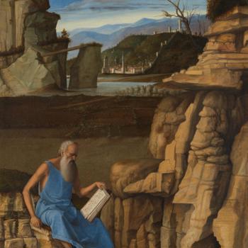 Saint Jerome reading in a Landscape