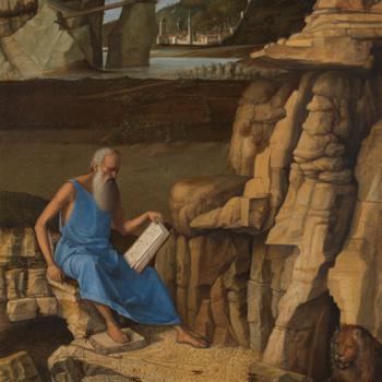Saint Jerome reading in a Landscape