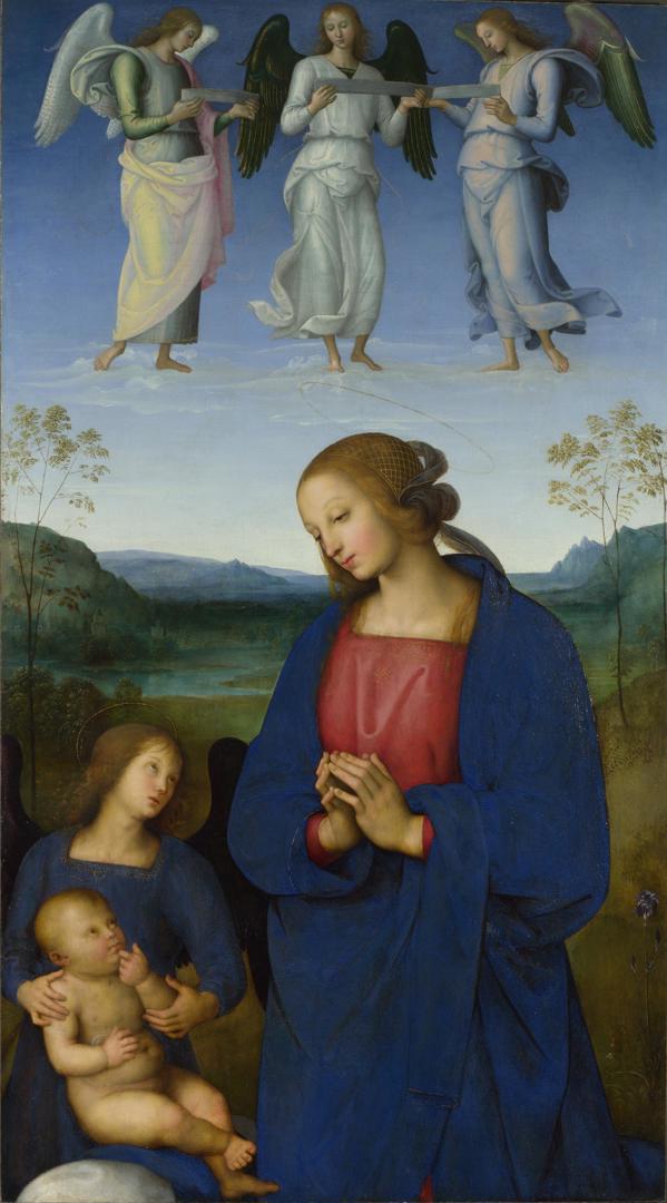 The Virgin and Child with an Angel by Pietro Perugino