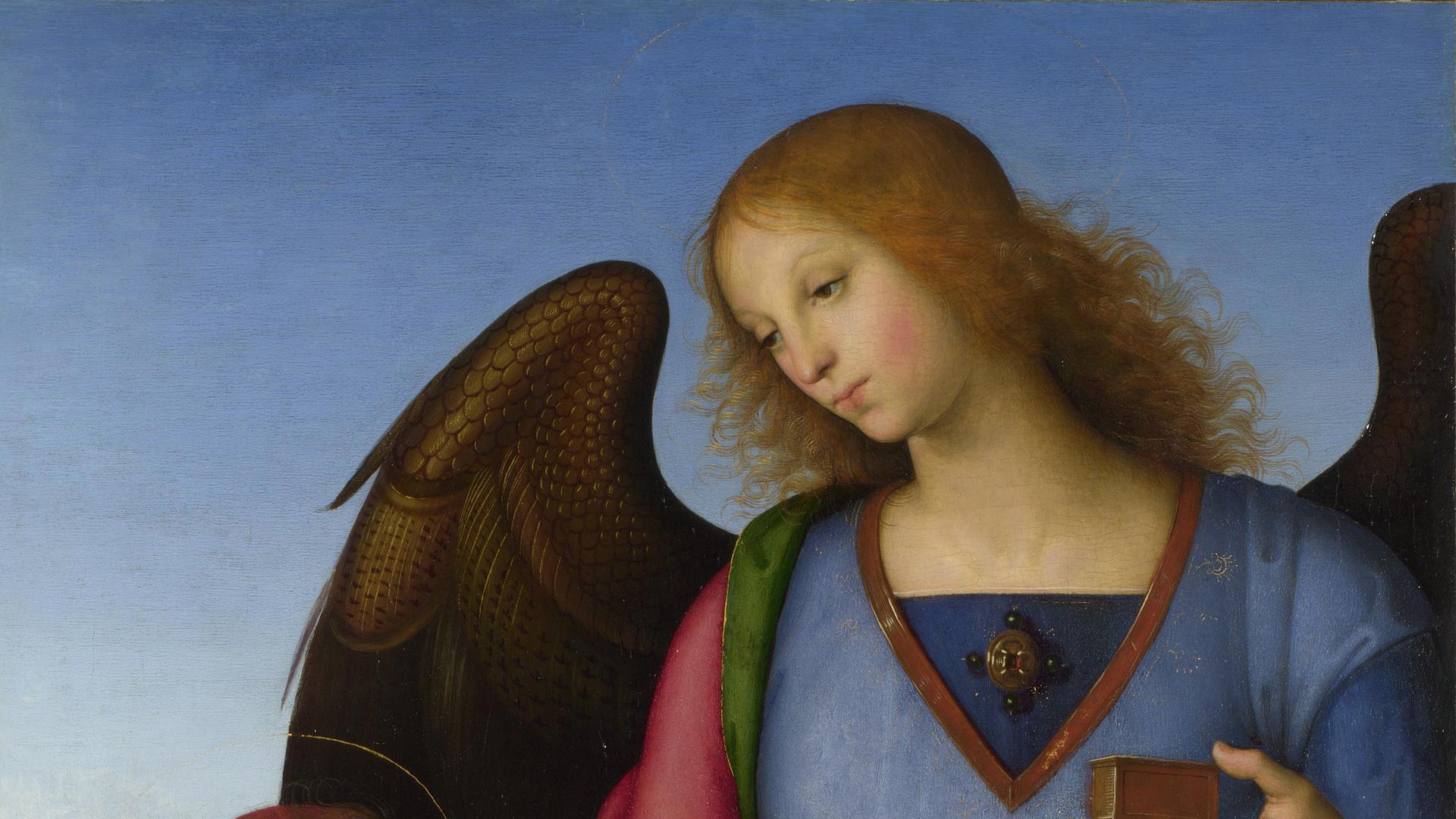 Pietro Perugino | The Archangel Raphael with Tobias | National Gallery, London Pietro Perugino | The Archangel Raphael with Tobias | National Gallery, London
