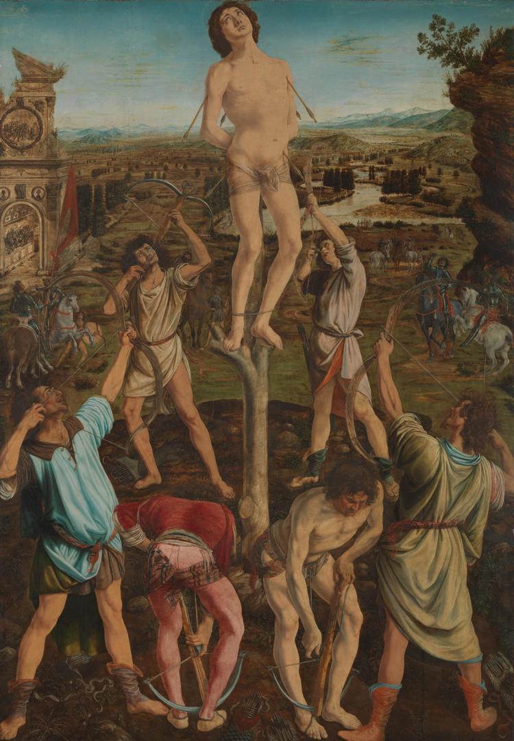 The Martyrdom of Saint Sebastian by Antonio del Pollaiuolo and Piero del Pollaiuolo