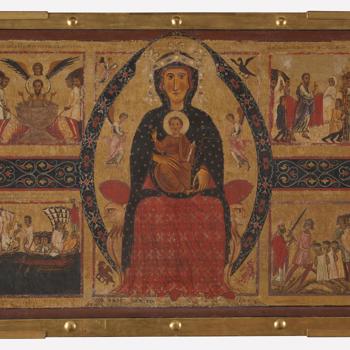 The Virgin and Child Enthroned, with Narrative Scenes