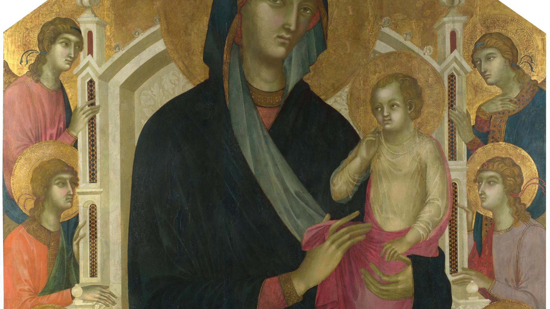 The Virgin and Child with Six Angels by Master of the Albertini (Master of the Casole Fresco)