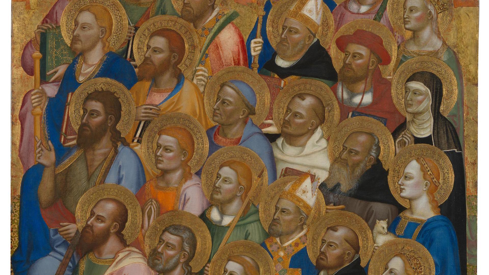 Adoring Saints: Right Main Tier Panel by Jacopo di Cione and workshop