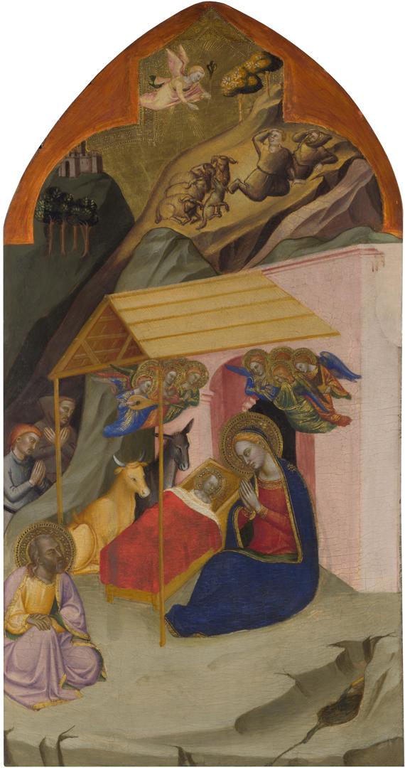 The Nativity with the Annunciation to the Shepherds by Jacopo di Cione and workshop