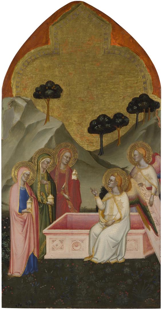The Three Marys at the Sepulchre: Upper Tier Panel by Jacopo di Cione and workshop