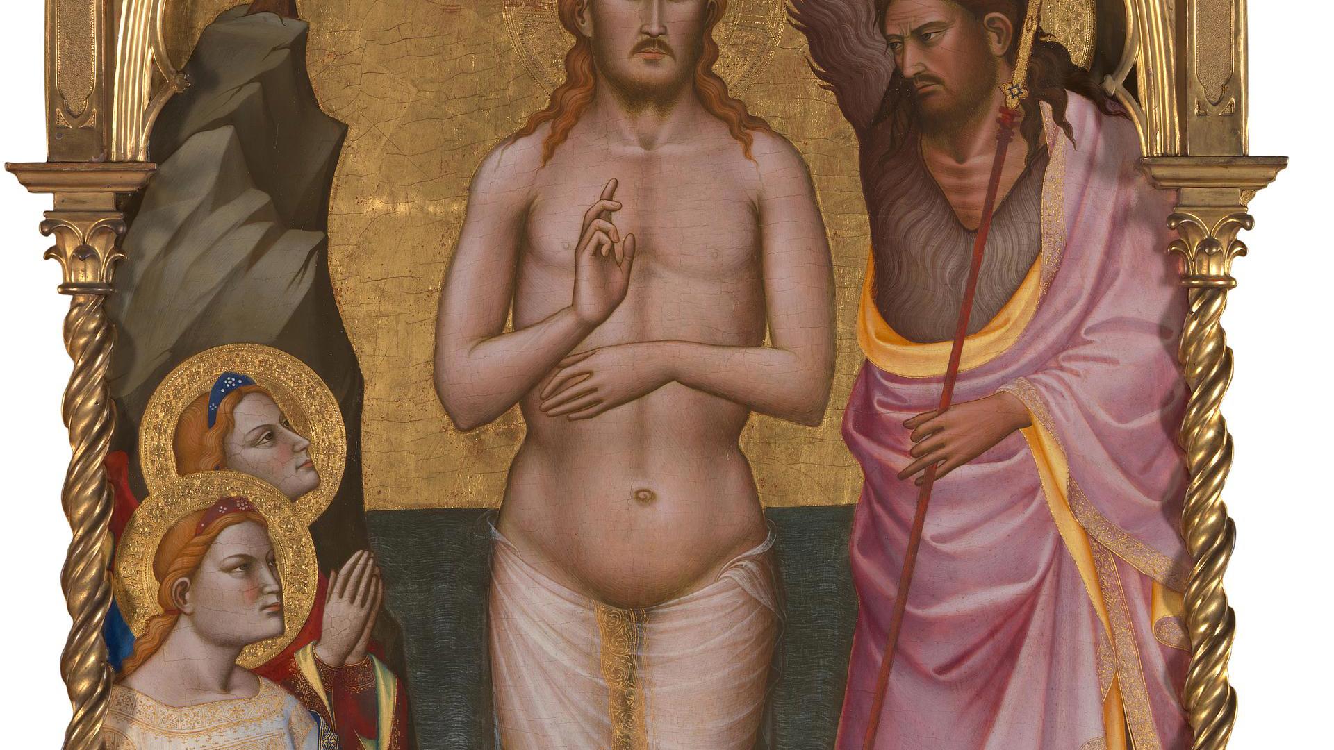 The Baptism of Christ: Main Tier Central Panel by Niccolò di Pietro Gerini