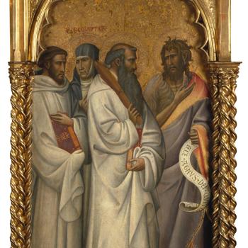 Saints Bernard, Scholastica, Benedict and John
