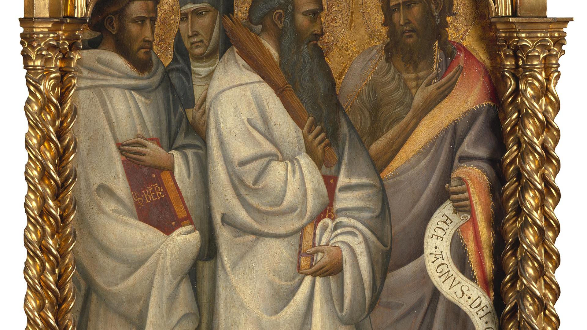 Saints Bernard, Scholastica, Benedict and John by Giovanni dal Ponte