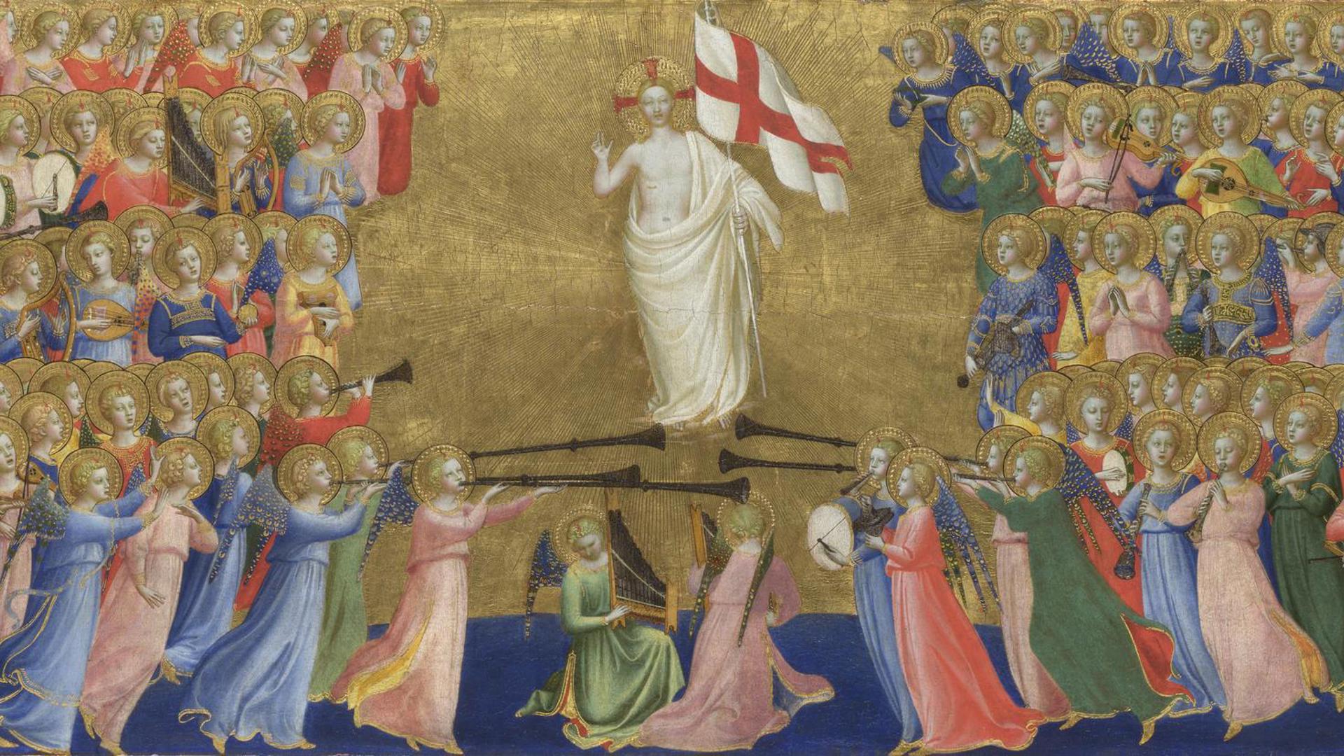 Probably By Fra Angelico Christ Glorified In The Court Of Heaven Ng663 1 National Gallery London