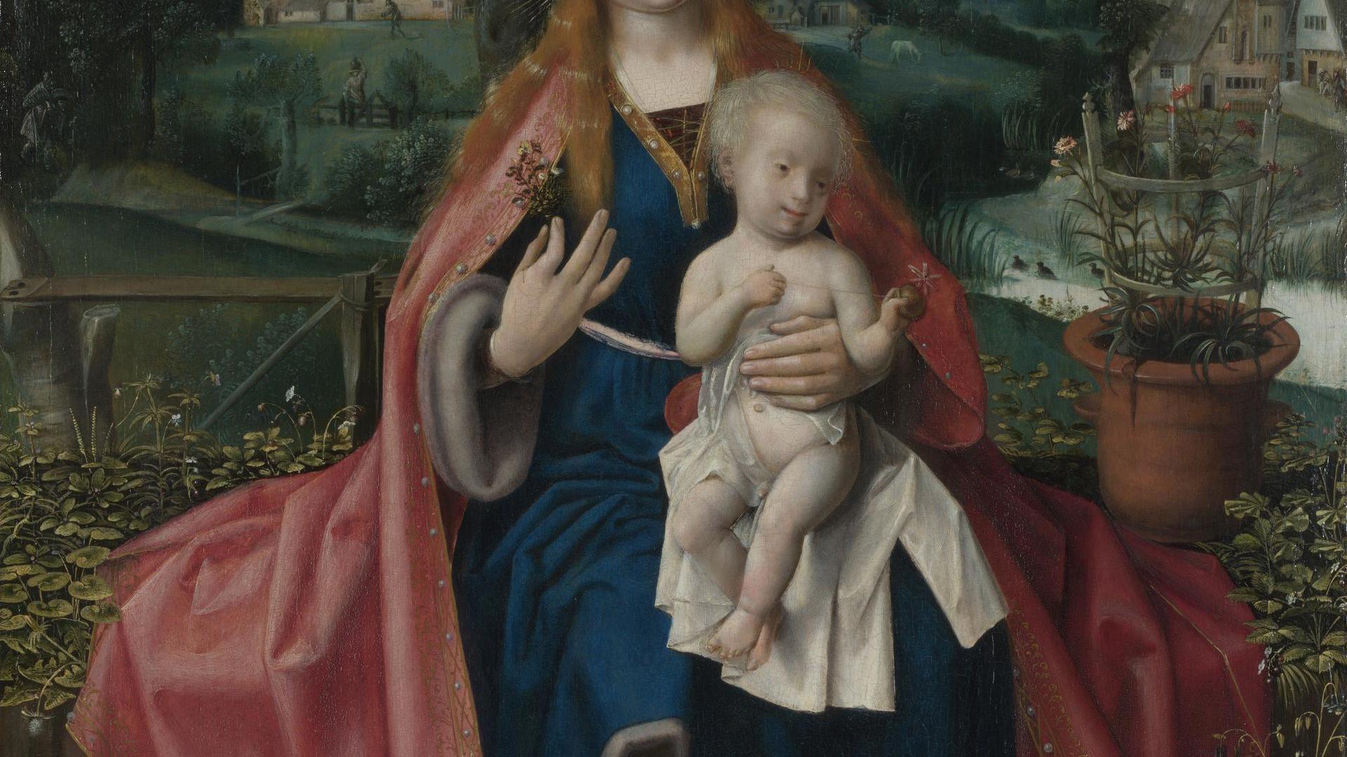 The Virgin and Child in a Landscape by Jan Provoost