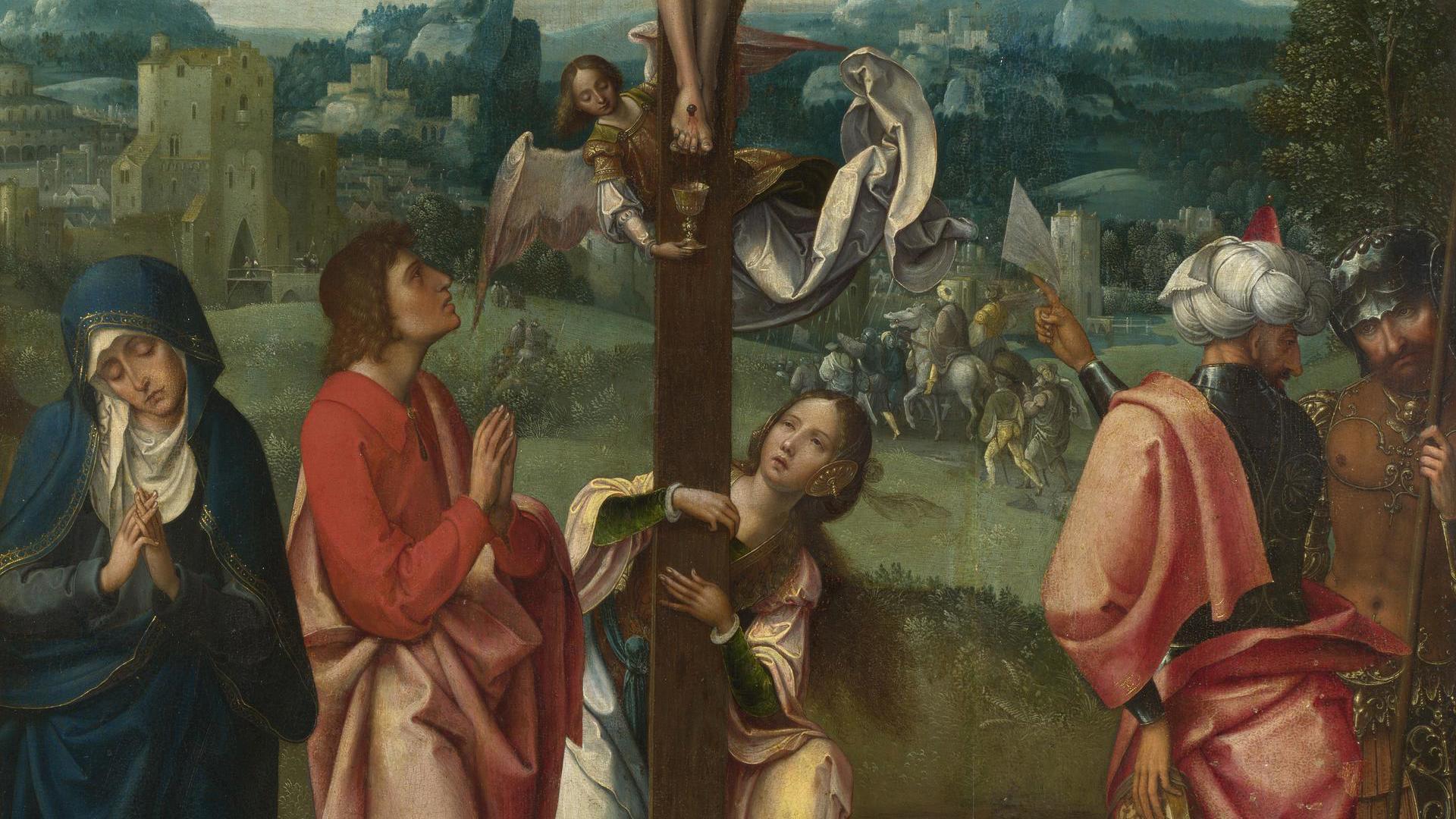 The Crucifixion by Associate of Jan de Beer
