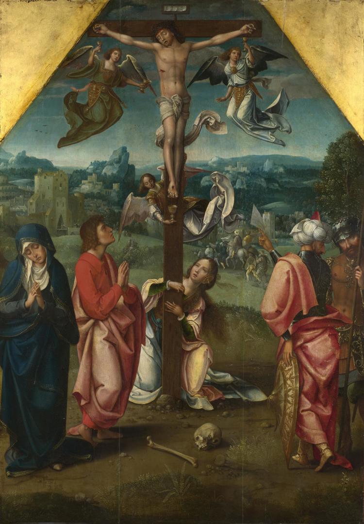 The Crucifixion by Associate of Jan de Beer