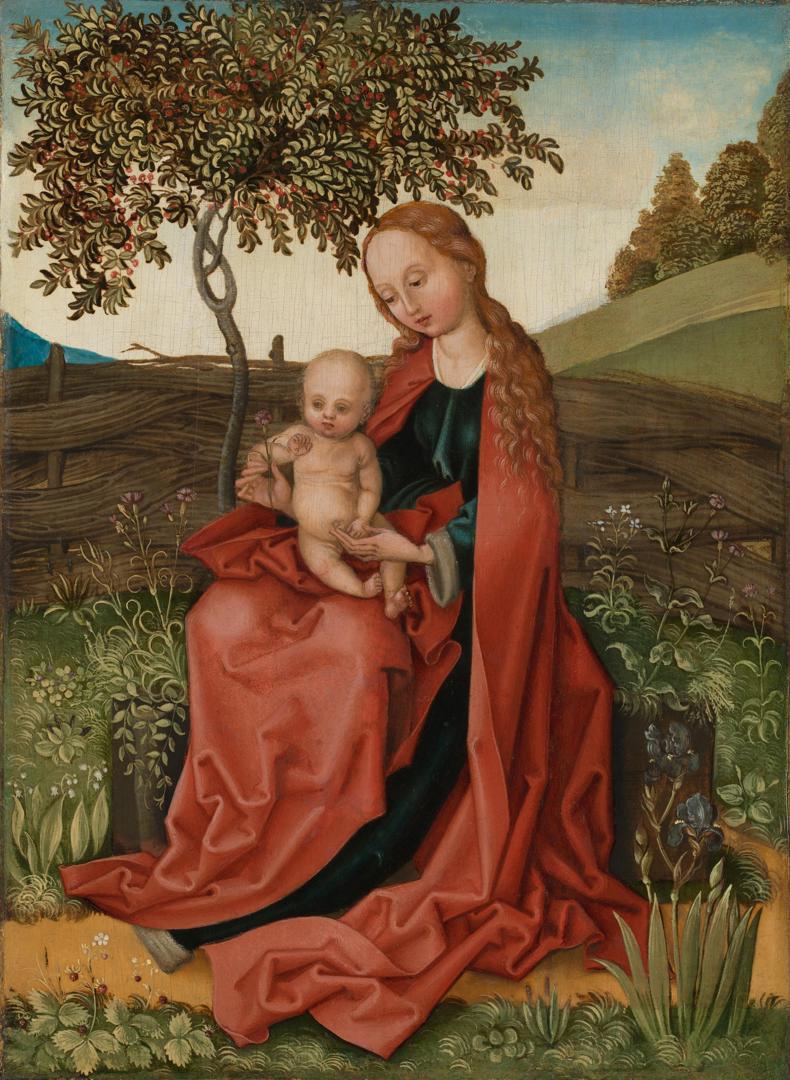 The Virgin and Child in a Garden by Style of Martin Schongauer