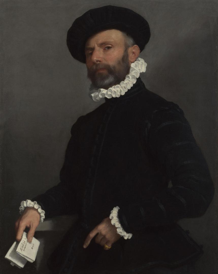 Portrait of a Man holding a Letter ('L'Avvocato') by Giovanni Battista Moroni