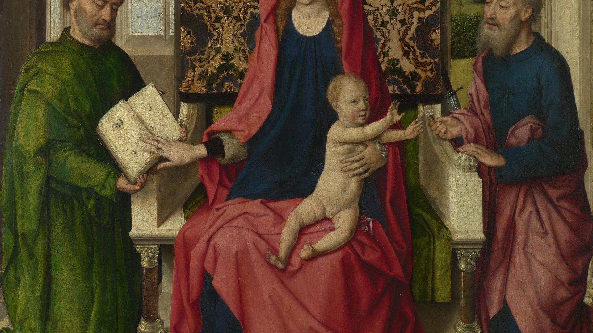 The Virgin and Child with Saint Peter and Saint Paul by Workshop of Dirk Bouts