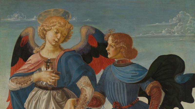 Workshop of Andrea del Verrocchio, 'Tobias and the Angel', about 1470-5
