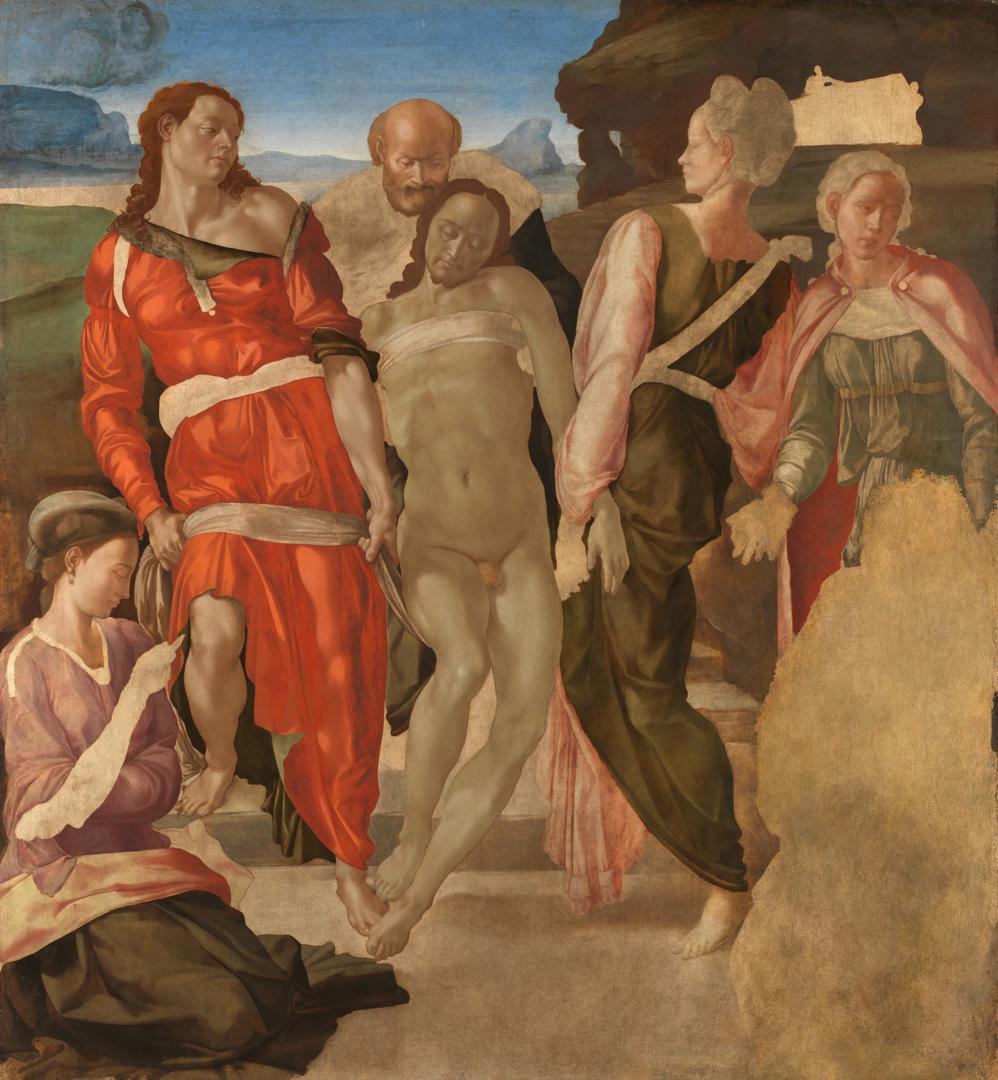 Michelangelo  The Entombment (or Christ being carried to his Tomb