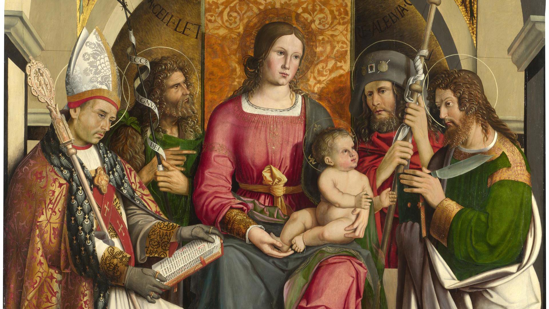 The Virgin and Child with Saints by Marco Marziale