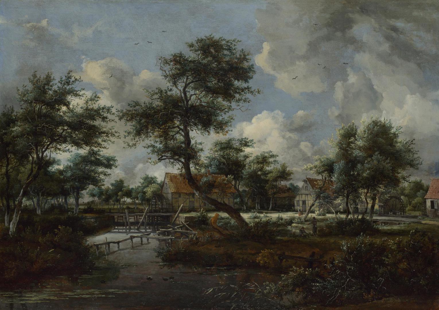 The Watermills at Singraven near Denekamp by Meindert Hobbema