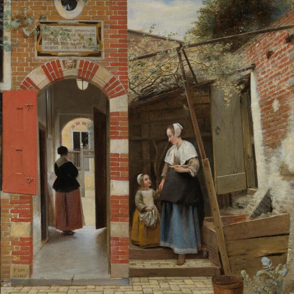 The Courtyard of a House in Delft