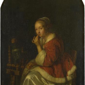 A Lady at a Spinning-wheel