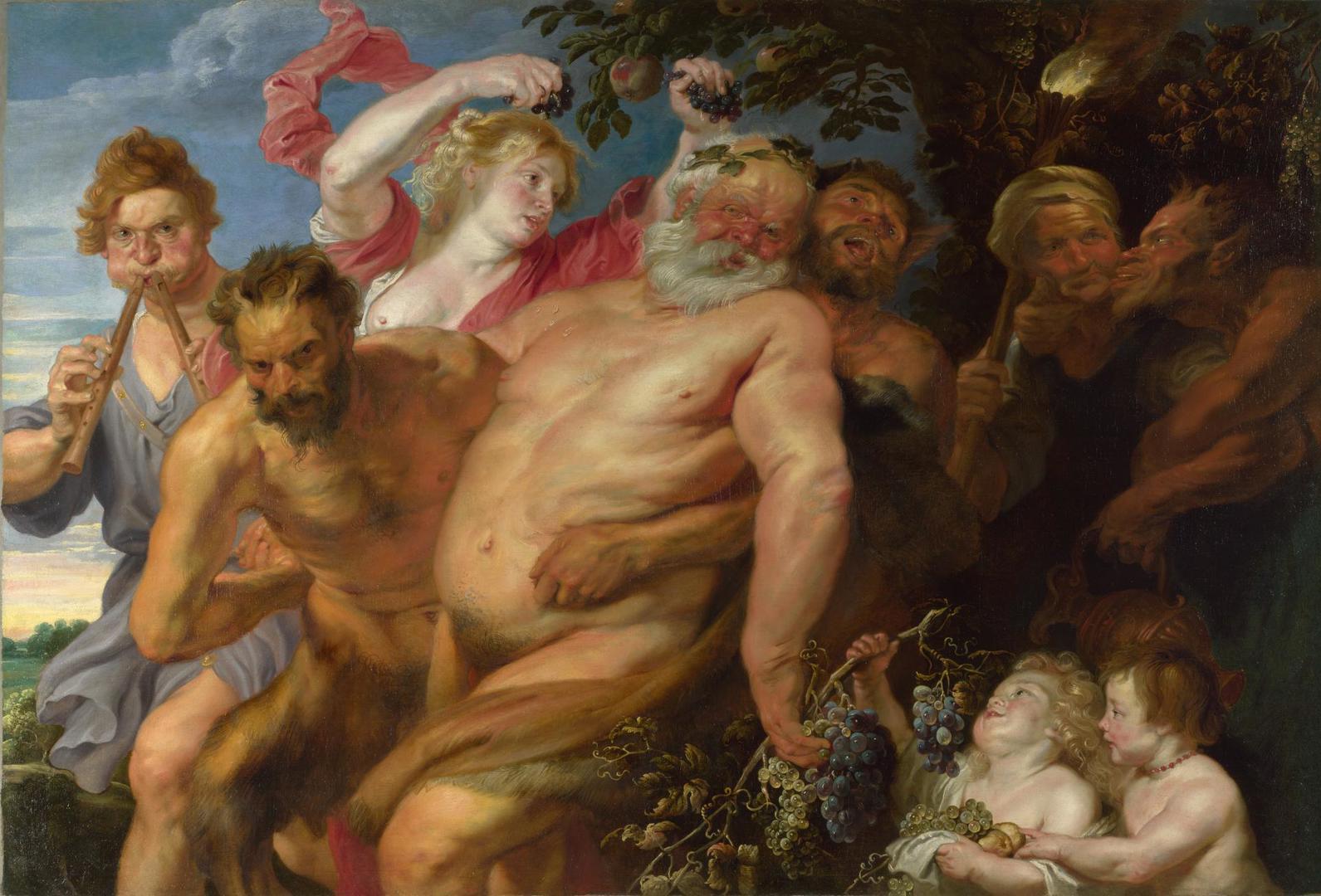 Drunken Silenus supported by Satyrs by Possibly by Anthony van Dyck