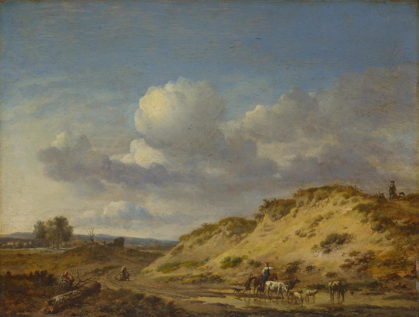 Peasants driving Cattle and Sheep by Jan Wijnants