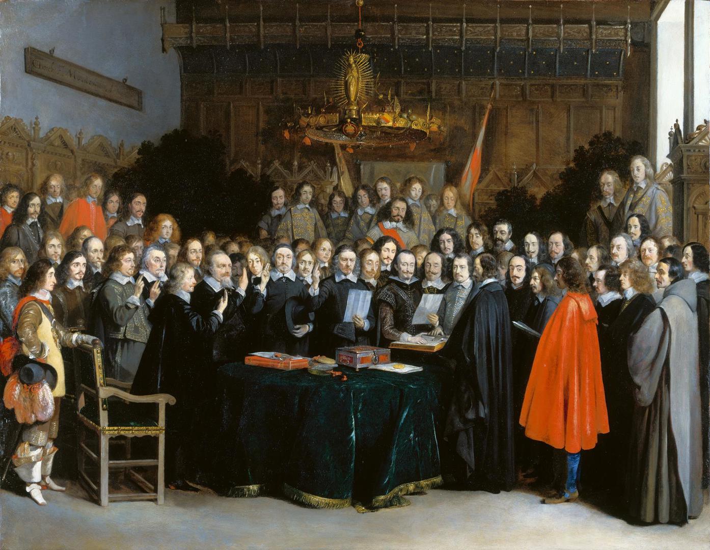The Ratification of the Treaty of Münster by Gerard ter Borch