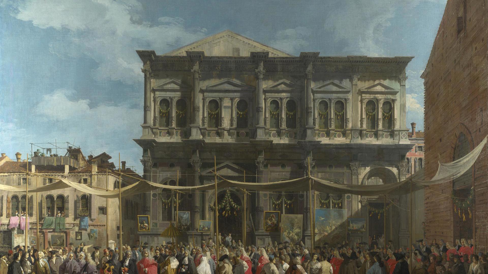 Venice: The Feast Day of Saint Roch by Canaletto