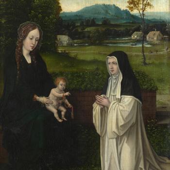 The Virgin and Child with an Augustinian Canoness