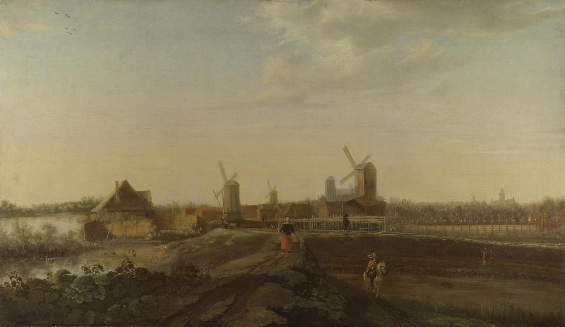 A Landscape with a View of Dordrecht by Probably by Willem van Drielenburgh