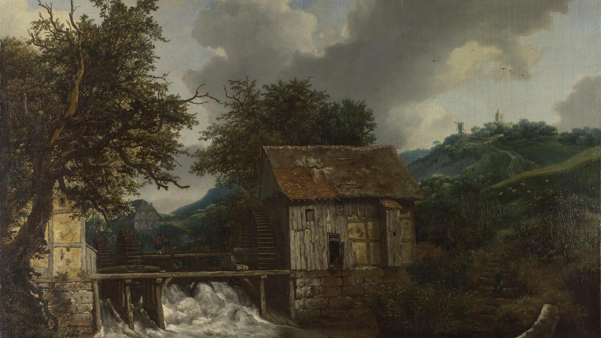 Two Watermills and an Open Sluice at Singraven by Jacob van Ruisdael