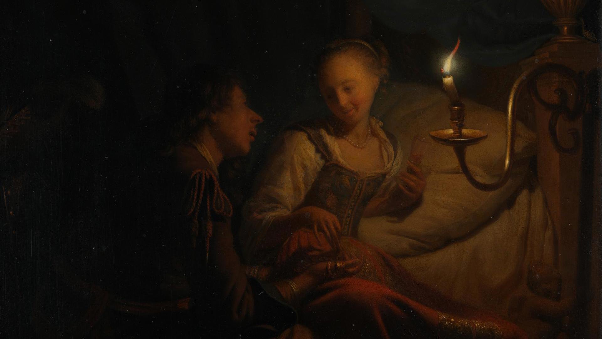 A Man Offering Gold and Coins to a Girl by Godfried Schalcken