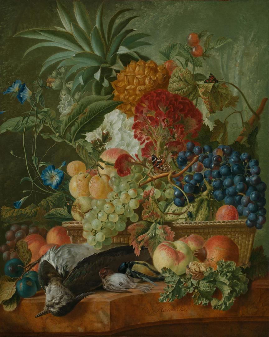 Fruit, Flowers and Dead Birds by Wybrand Hendriks