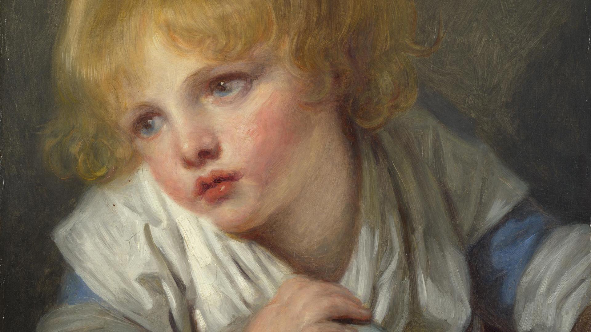 A Child with an Apple by Jean-Baptiste Greuze