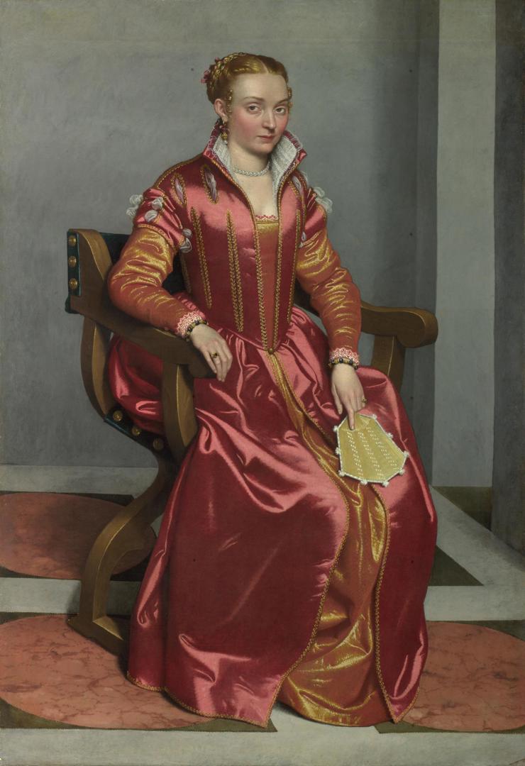 Portrait of a Lady ('La Dama in Rosso') by Giovanni Battista Moroni