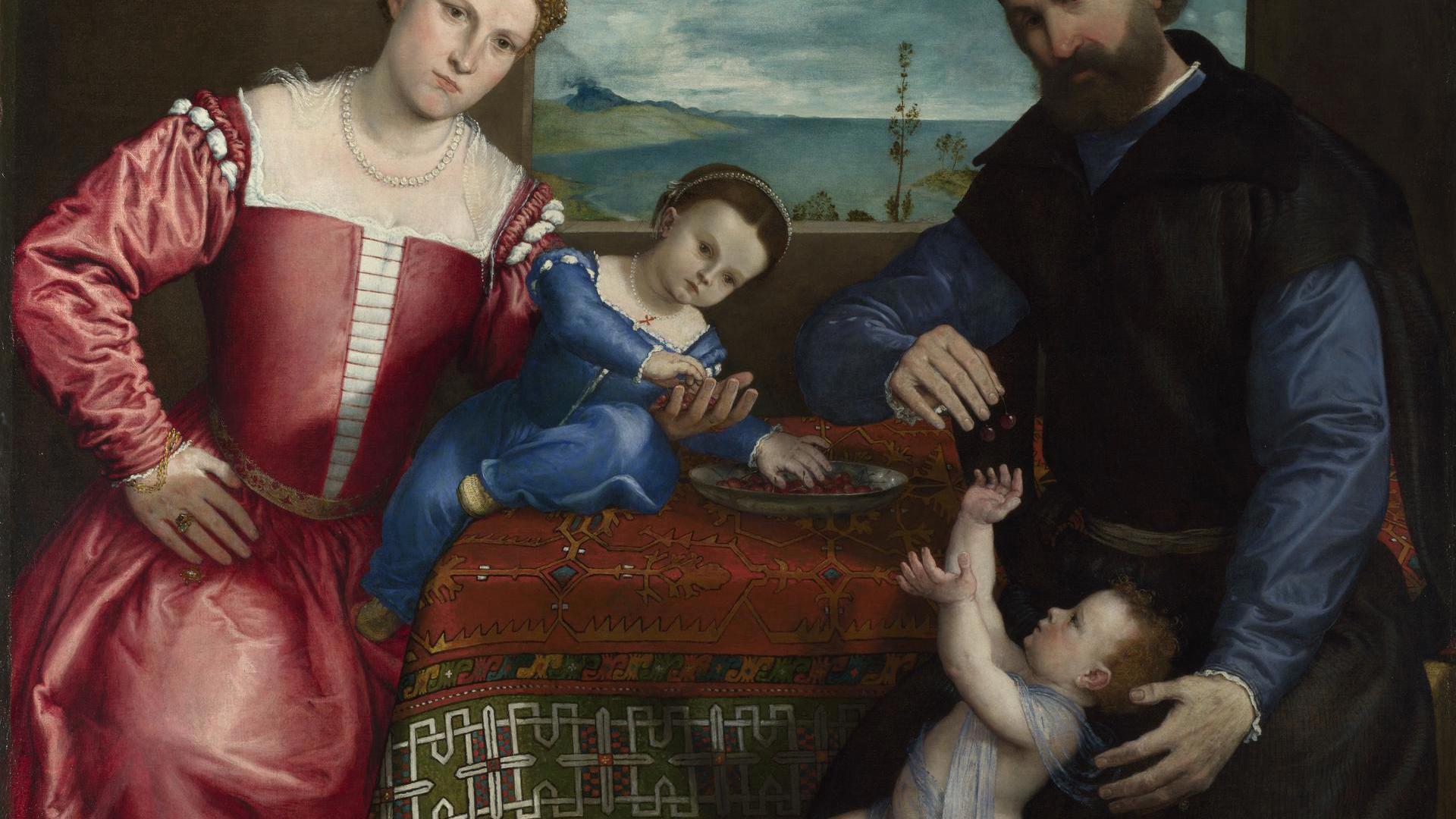 Portrait of Giovanni della Volta with his Wife and Children by Lorenzo Lotto
